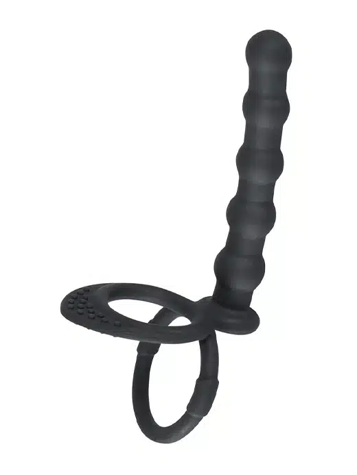 05335560000_penis-pung-ring-penisring-doublepenetrering-doublepenetrating-dp-cockring-02 Black Velvets - Penis og Pung-ring med dobbelpenetrering - Bilde 1