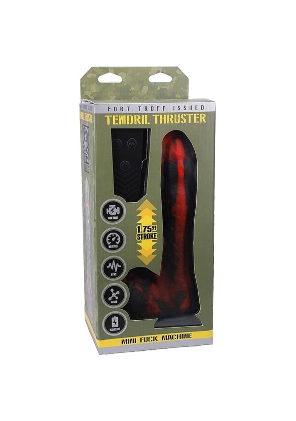 Tendril Thruster - Mini Fuck Machine - Thrusting dildo - Rød/sort Tentakkel