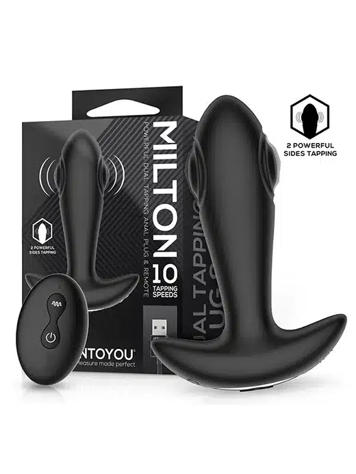 11728-intoyou-buttplug-iy-milton-dual-tapping-anal-plug-with-remote-control-black_8 Intoyou - Milton - Dual tapping - Buttplugg med fjernkontroll - Bilde 1
