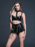 Allure - Naughty Nights - Latex-look bh og skjørt