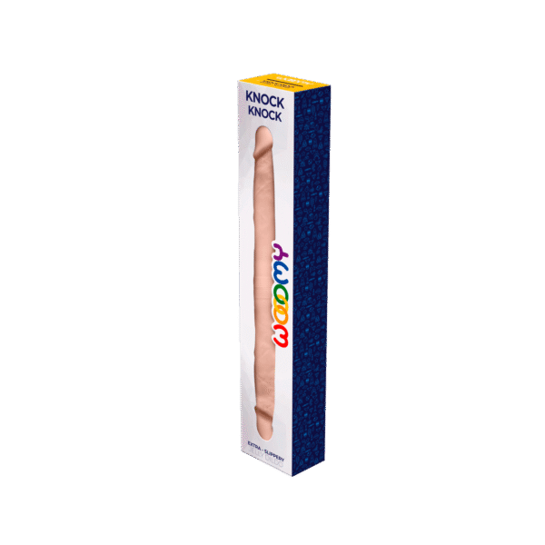 Woomy - Knock-Knock - dobbeldildo - lys hudfarge