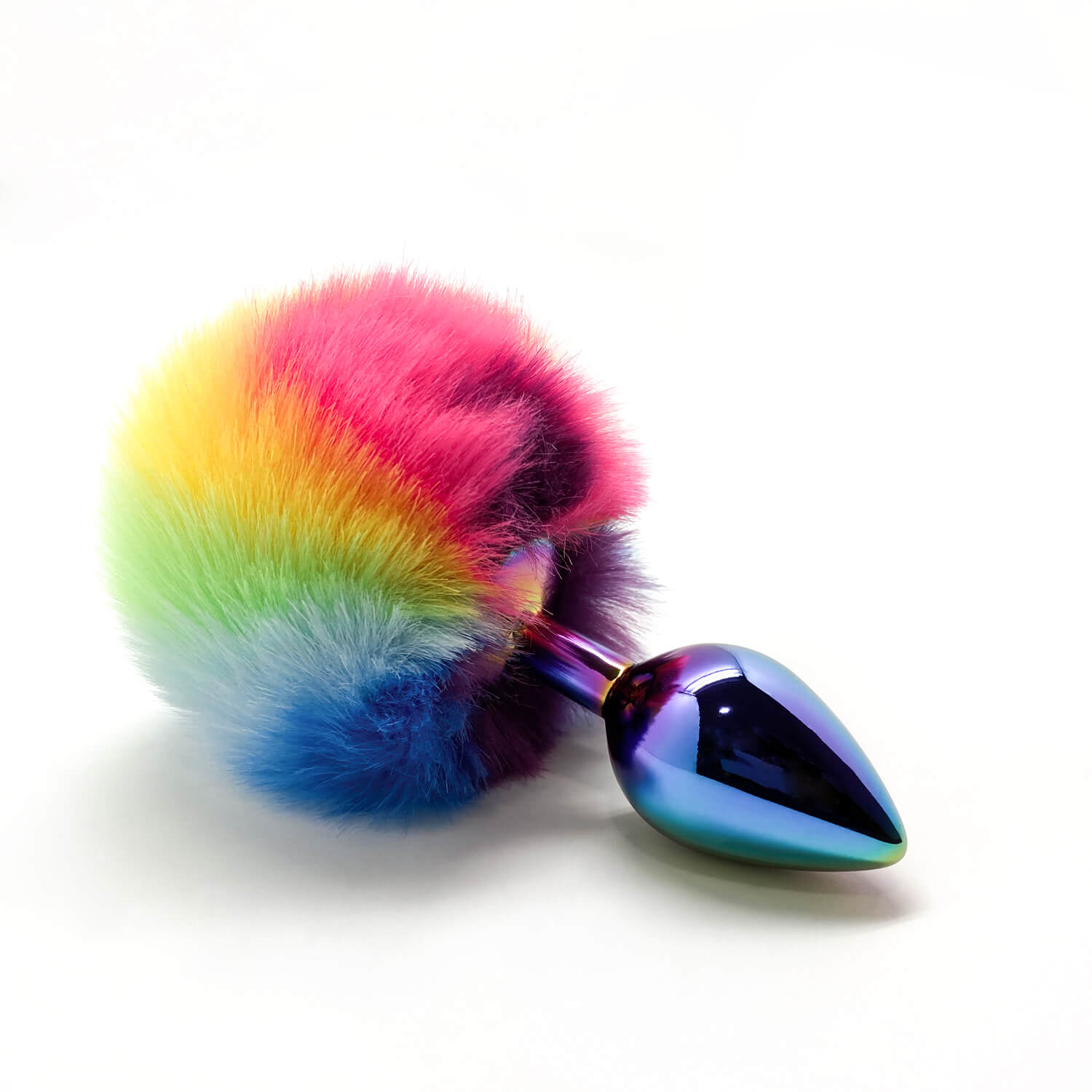 Woomy - Filippi M - Regnbue kaninhale buttplug i metall Woomy - Filippi M - Regnbue kaninhale buttplug i metall