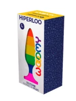 Wooomy - Hiperloo - Regnbue Buttplugg - Large - Bilde 2