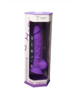 Silexd - Silikon Dildo med Pung - Model 1 - 7" - Lilla - Bilde 8