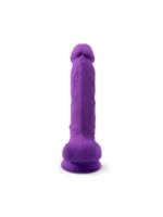 Silexd - Silikon Dildo med Pung - Model 1 - 7" - Lilla - Bilde 4