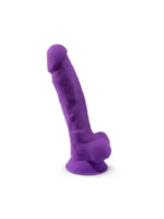 Silexd - Silikon Dildo med Pung - Model 1 - 7" - Lilla - Bilde 2