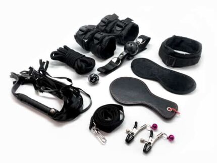 Fury - Bondagesett med 10 deler - Sort