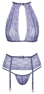 Kissable - Undertøysett med overdel og hofteholder - Lavendel