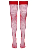 Cottelli Legwear - Nettingstrømper Hold-up - Rød - Bilde 5