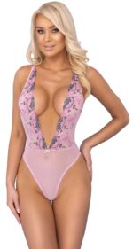 Kissable - Body med Broderinger - Rosa
