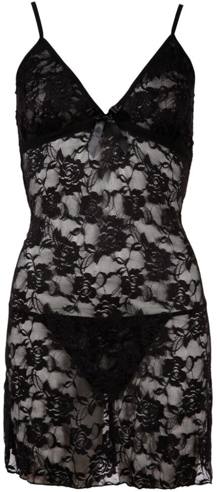 Cottelli Collection - Neglisje med Blomsterblonder - Plus Size