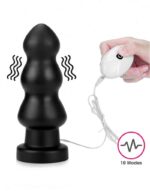 LoveToy - King Size Vibrating Anal Rigger 7,8" / 19,8 cm - sort