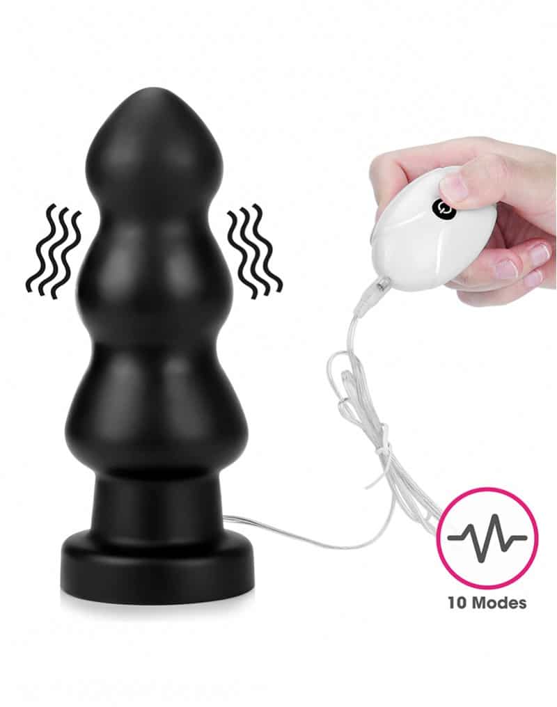 LoveToy - King Size Vibrating Anal Rigger 7,8" / 19,8 cm - sort LoveToy - King Size Vibrating Anal Rigger 7,8" / 19,8 cm - sort