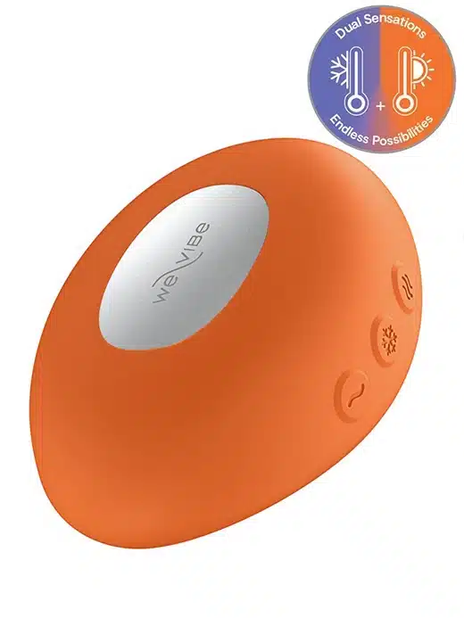 54077880000-we-vibe-temp-klitorisvibrator-vibrator-vibrasjoner-20 We-Vibe - Temp - Vibrator med Kjølende og Varmende effekt - Oransje - Bilde 1