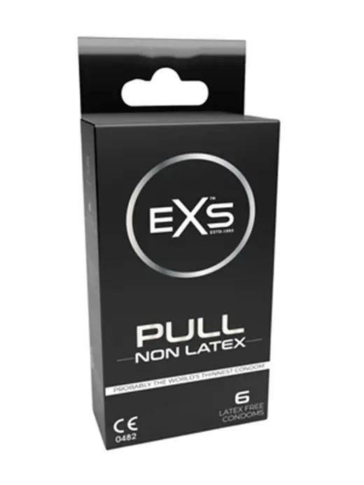 6EXSPULL-kondomer-kondom-lateksfri-nonlateks-nonlatex-latexfree-latexfri-0 EXS - PULL - Lateksfrie kondomer - 6stk - Bilde 1