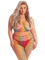 Pink Lipstick - Rainbow Stockings - Queen Size - Bilde 6
