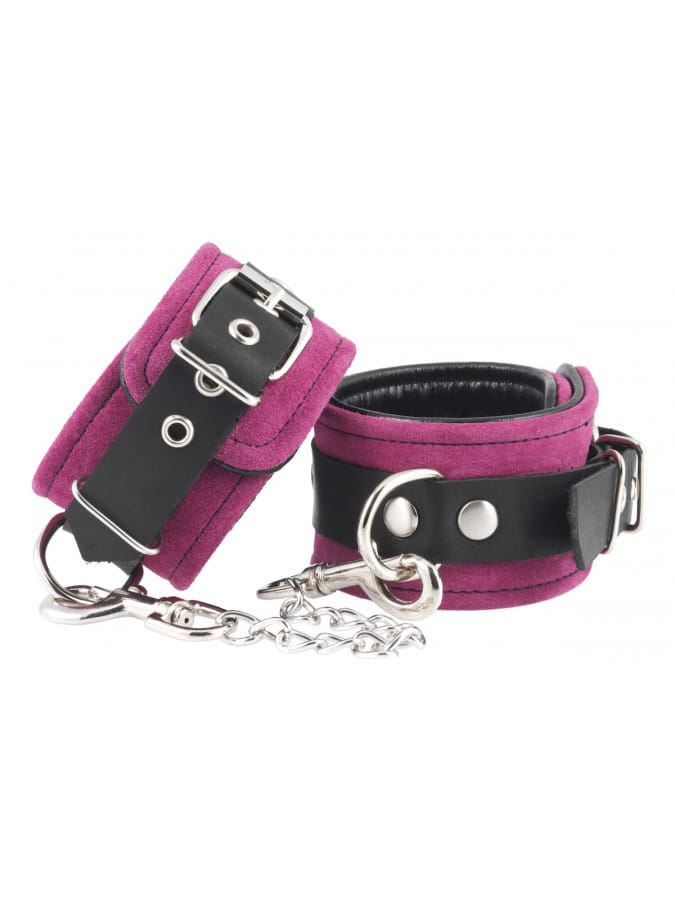 Ankelcuffs i Lær, Rosa Ankelcuffs i Lær, Rosa