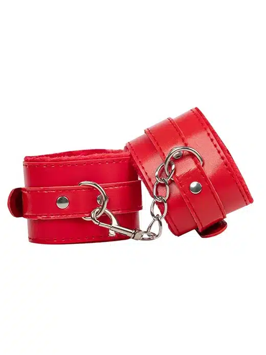 8215-tiemeup-cuffs-mansjett-mansjetter-handcuffs-01 TieMeUp - Cuffs med Plysj - Rød - Bilde 1