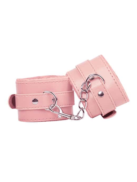 8217-Cuffs-med-plysj-mansjetter-mansjett-rosa-07 TieMeUp - Cuffs med Plysj - Rosa - Bilde 1