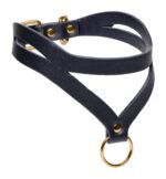 Master Series - Bondage Baddie Collar With O-ring - Sort/Gull