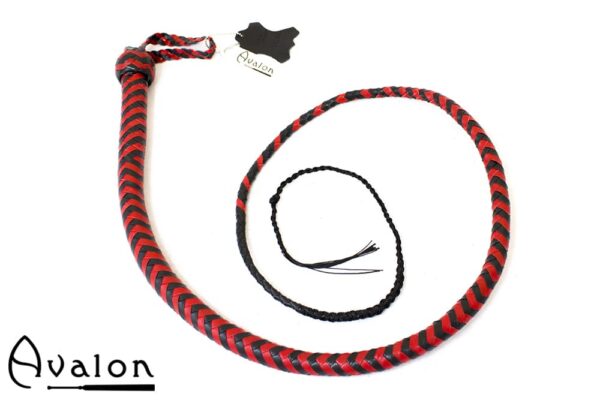 Avalon - BEHEMOTH - Bullwhip Heavy Handle, Svart og Rød 1,5 m