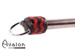 Avalon - OBERON - Spencer Paddle med hull og metallhåndtak med D-ring - Sort og rød