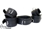 Avalon - EXILE - Cuffs og Collar sett Svart