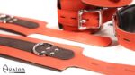 Avalon - LEGEND - Cuffs og Collar sett Rødt og Sort