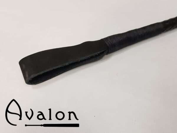 Avalon - LANCE - Klassisk Ridepisk i Lær - Sort