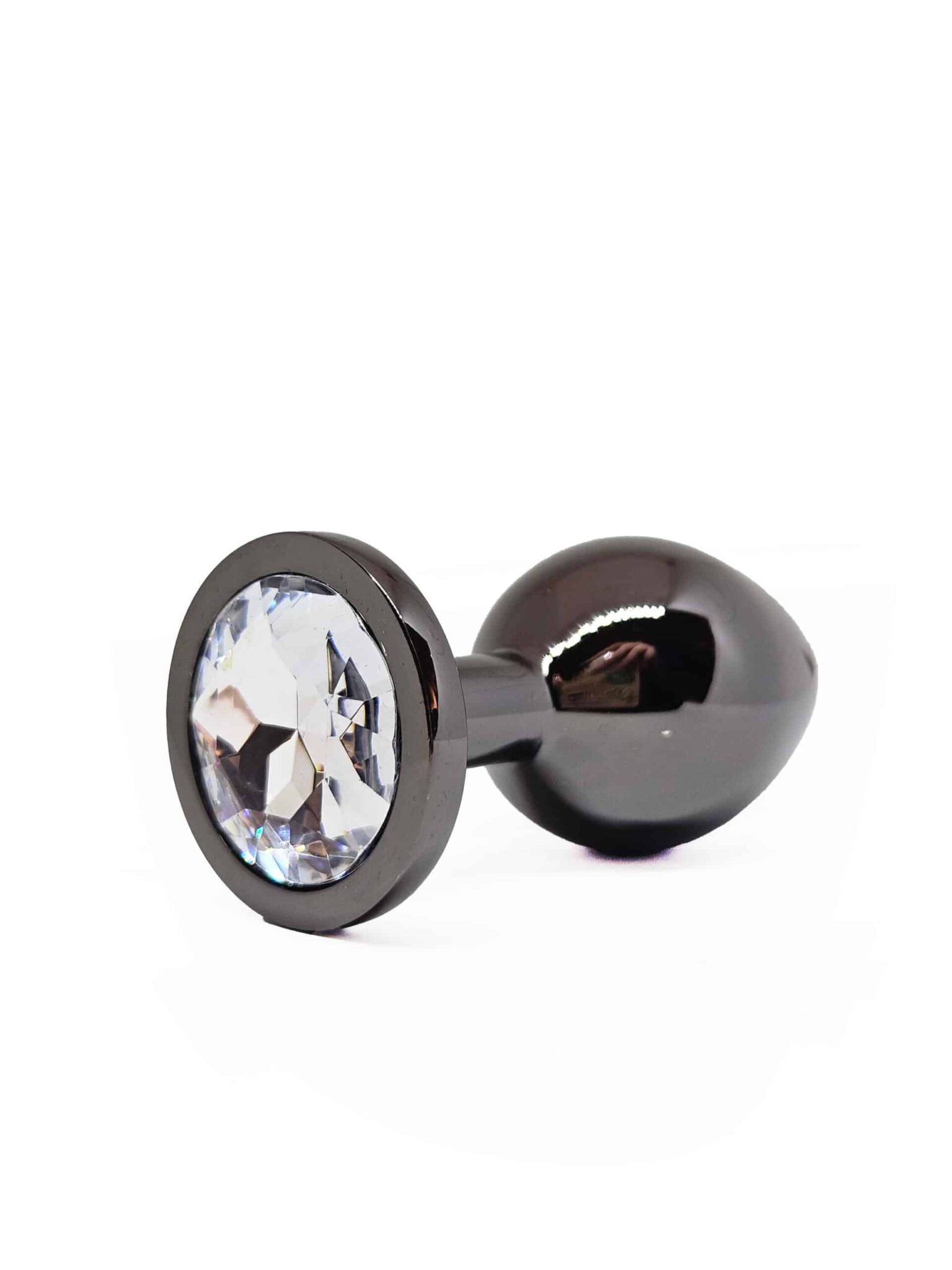 BQS - Sort Buttplug med Krystall - Small BQS - Sort Buttplug med Krystall - Small