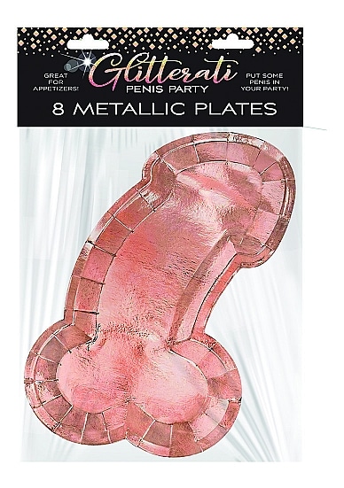 LITTLE GENIE - Glitterati Penis Rose Gold - 8 pk fat LITTLE GENIE - Glitterati Penis Rose Gold - 8 pk fat