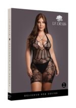 Le Desir - Kort halterneck minikjole med korsett detaljer - XL-4XL