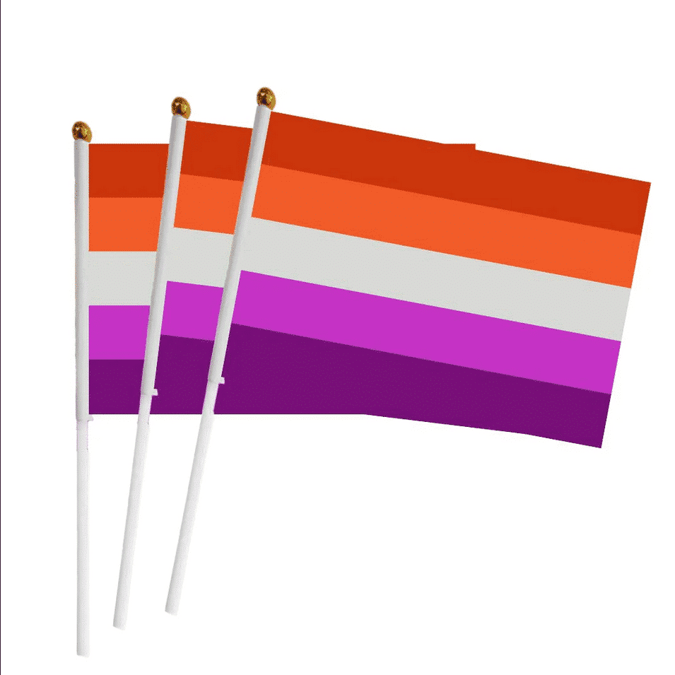 Pride flagg på pinne - Lesbian Pride flagg på pinne - Lesbian