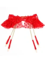 Gnist - Luksus undertøysett - Rød polkadott - Bilde 5