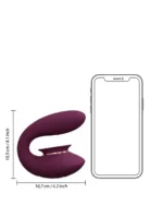 Twitch 3 - Sugevibrator med G-punkt vibrator - Burgunder - Bilde 6