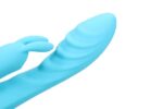 Loveline - Ribbed Ultra Soft Silicone Rabbit Vibrator - Turkis