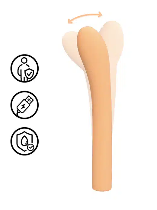 LOVE122ORN-loveline-fingering-g-spot-vibrator-vibrerende-fuzz-vibe-peach-fersken_3 Loveline - Fingering G-spot - Vibrator Peach fuzz - Bilde 1