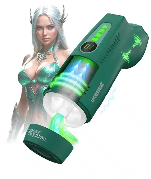 MAS003GRN-ayla-forest-warrior-masturs-masturbator-augemented-reality-ar-vr-app-spill-gaming-05 Masturs Ayla Forest Warrior Masturbator med AR teknologi