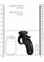 Man Cage - Model 22 - Kuklås 4,5" Sort - Elektro kuklås