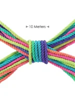 Ouch! Bondagetau - 10 meter - 6mm - Multicolor 2 Sterke farger - Bilde 2