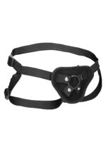 Ouch! - Velvet justerbar Strap-on sele - Sort