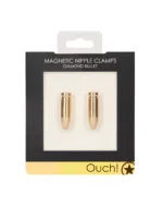 Ouch! Magnetic Nipple Clamp - Diamant Bullet - Gull - Bilde 2