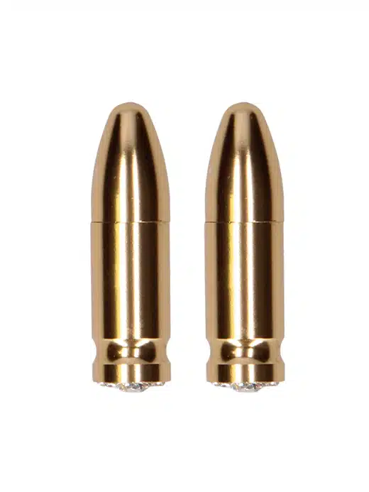 OU527GLD-brystklyper-ouch-magnetisk-magnetic-bullet-clamps_3 Ouch! Magnetic Nipple Clamp - Diamant Bullet - Gull - Bilde 1
