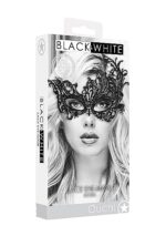 Ouch! Black & White - Royal maskerademaske med Blonder - Sort