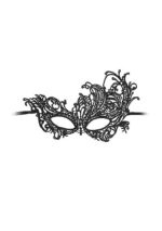 Ouch! Black & White - Royal maskerademaske med Blonder - Sort