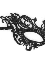 Ouch! Black & White - Royal maskerademaske med Blonder - Sort