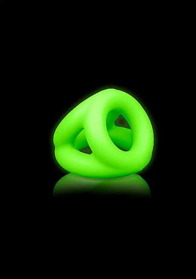 Ouch! Tri-Ring Penis og Pungring - Glow in the dark