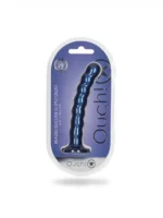OUCH! - Beaded Silicone - Dildo med sugekopp - 16,5 cm - Blå - Bilde 3