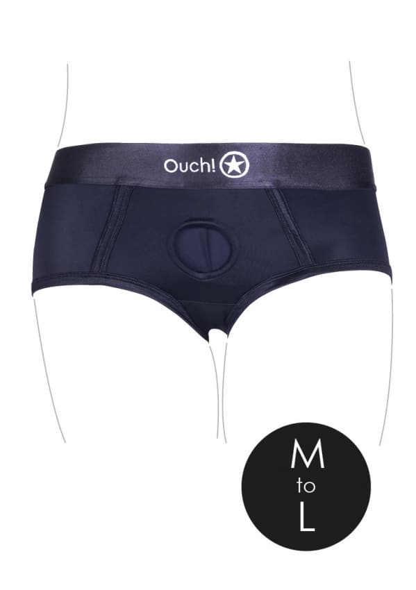 Ouch! Vibrating Strap-on Brief - M/L Ouch! Vibrating Strap-on Brief - M/L