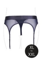 Ouch! Vibrating Strap-on Thong med Strømpebånd - XL/XXL
